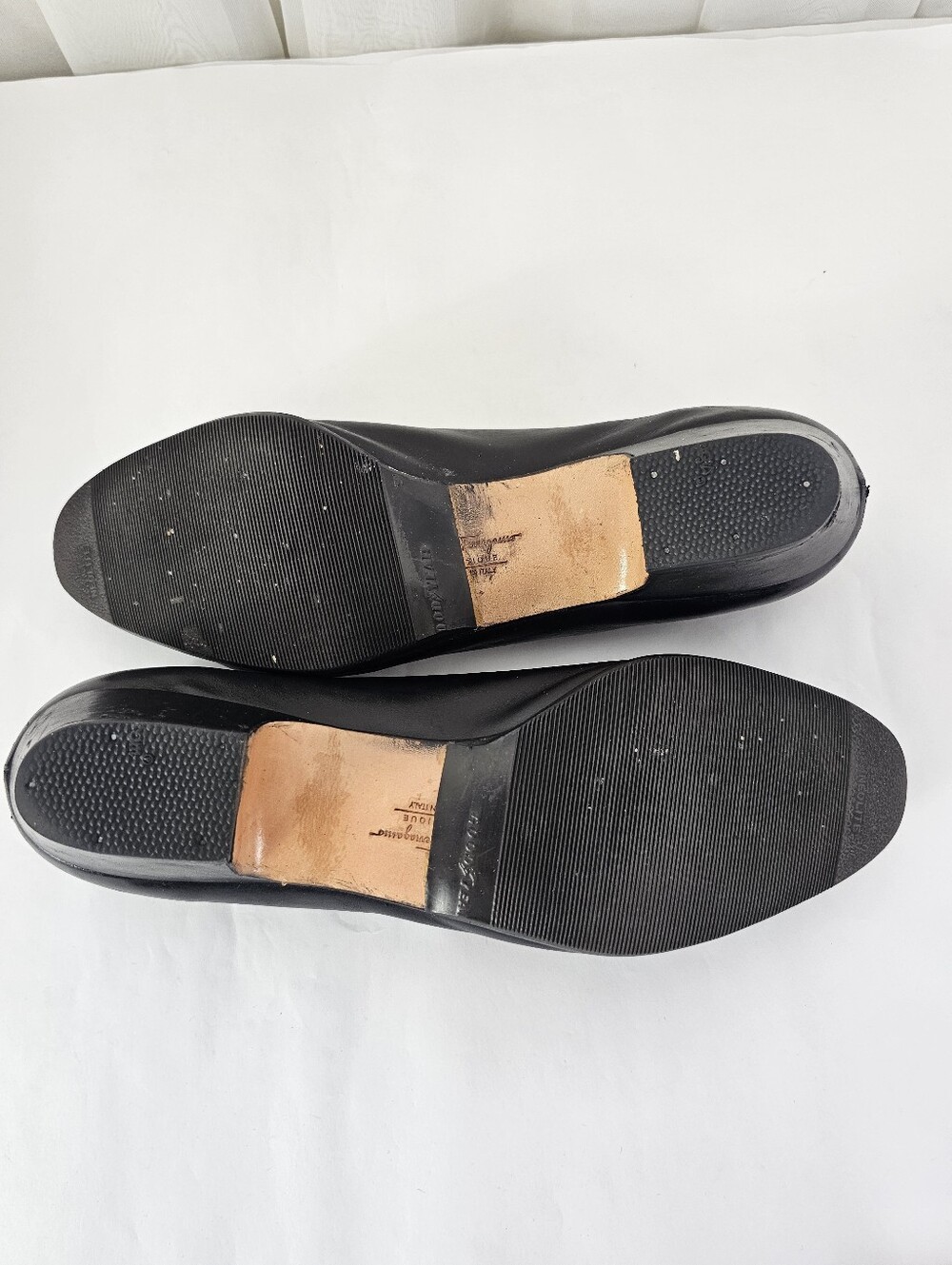 Salvatore Ferragamo Black Lillaz Vara Bow Low Heel Pumps Vintage Retro 10 - Picture 8 of 11